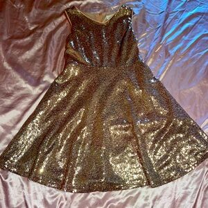 Pink sequence dress
